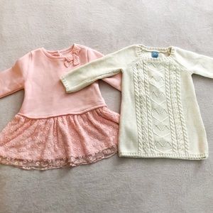 Bundle of 2 girls sweater dresses - baby gap